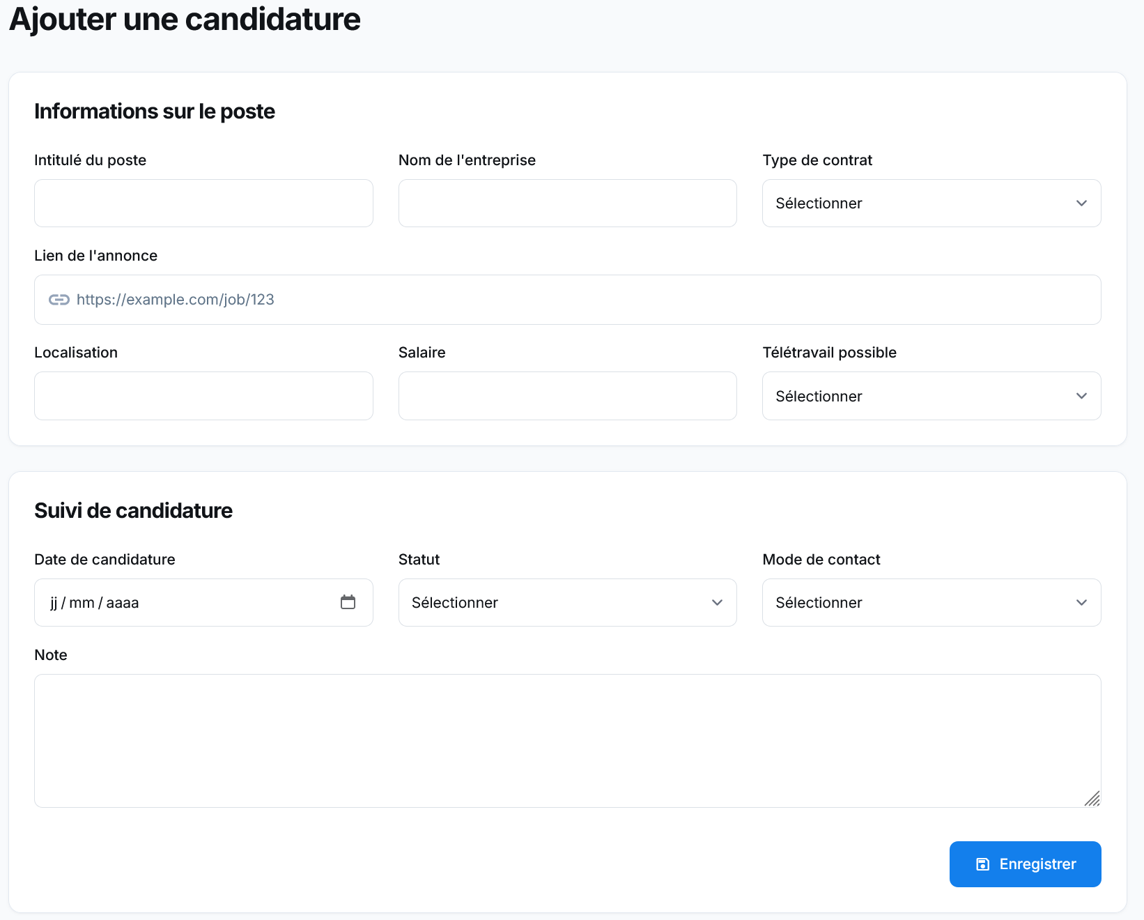 ajouter une candidature sur MonCoinPro